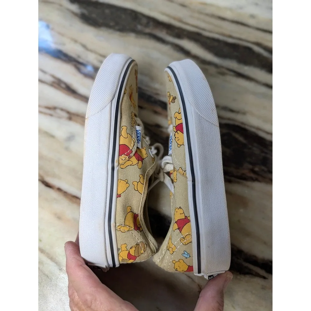 Vans Disney Winnie the Pooh Authentic Tan Canvas Sneakers Youth Size 12.0 RARE